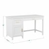Martha Stewart Hutton Shaker Style Home Office Desk w/Storage in White w/Polished Brass Hardware ZG-ZP-09-WH-GLD-MS